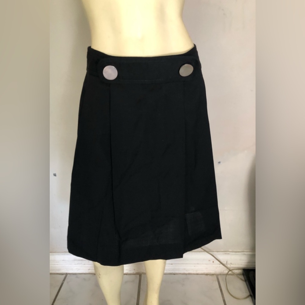 Elegant Tory Burch Black Skirt with Button Accents Size 6